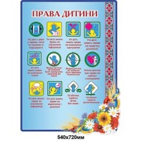 Стенд "Права дитини" (блакитний колір)